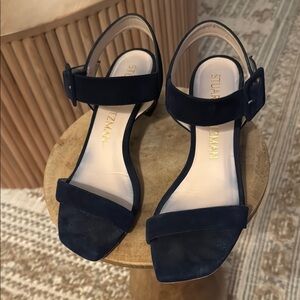Stuart Weitzman Women's Navy heeled Sandals